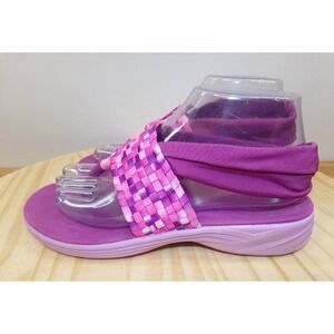 Vionic Tia Sandals Womens‎ Berry Size 7 Ankle Wrap Arch Support 332 TIA